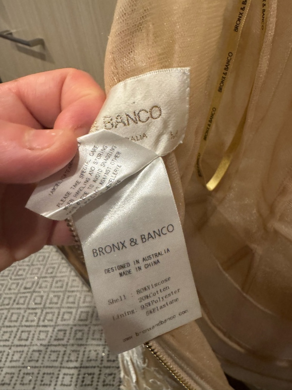 Bronx and Banco Jasmine mini Dress - Beige and White Floral - Picture 7 of 8